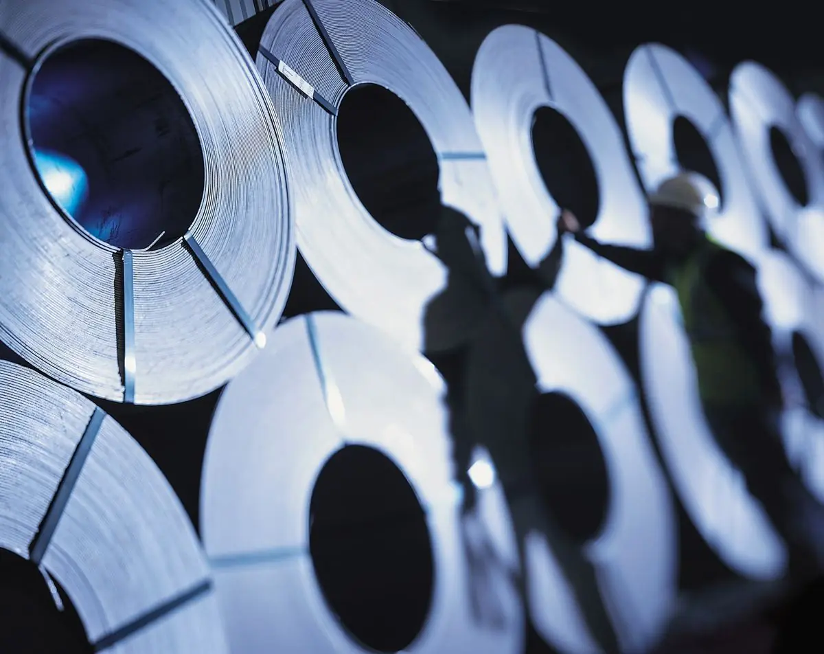 Steel coil and section steel